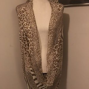 Leopard print circle scarf